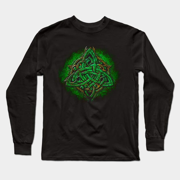 Celtic Irish Knot Design - St Patrick Long Sleeve T-Shirt by Odd World